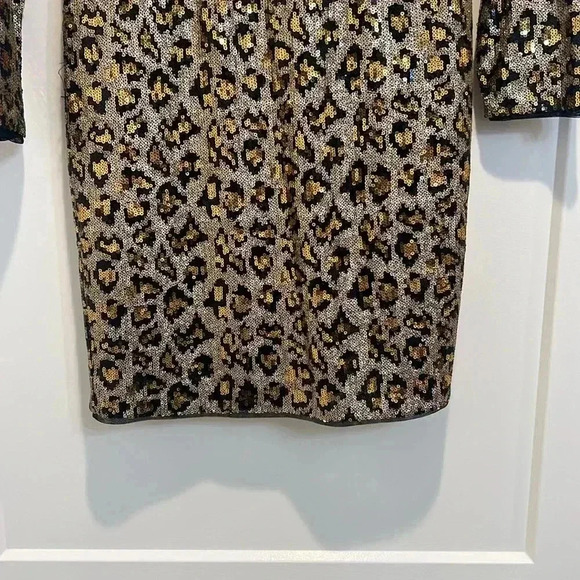 Aidan Mattox sequin leopard print dress size 0. In perfect condition! - Picture 6 of 10